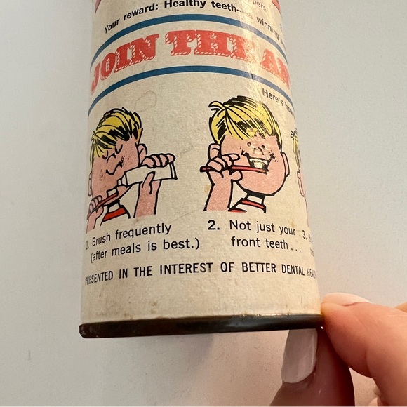 50s Bank "Cavity Fighter's Bank" Cartoonish graphics from Colgate Vintage Penny - Picture 6 of 13